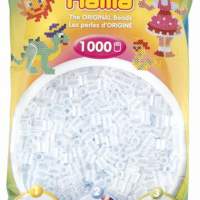 HAMA beads transparent WHITE 1000 pieces, 1 bag