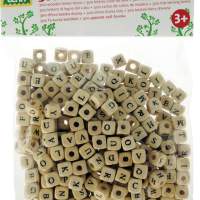 Wooden letter cube beads 300 pieces