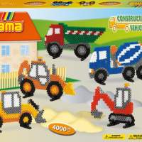 HAMA gift pack construction vehicles 4,000 pieces, 1 set